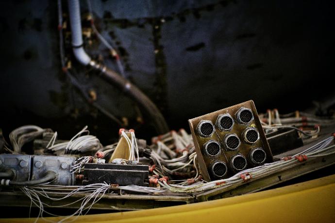 wiring piled on top of table close-up photography